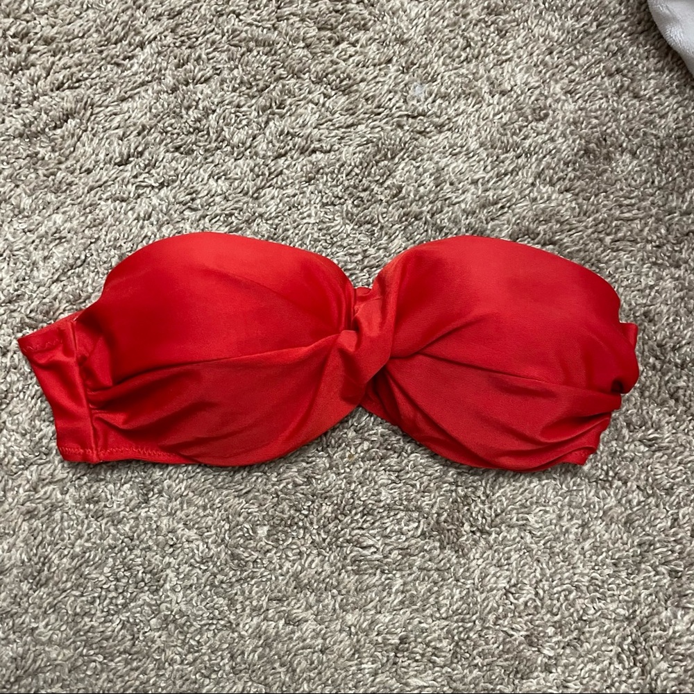 Red Bandeau Bikini Top